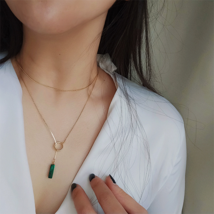 Very good and beautiful, original handmade minimalist design, simple and elegant long style, casual necklace, sweater chain